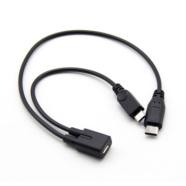 Type C Mobile Tablet USB-C 3.1 One In Two Charging Cable Micro USB Female_voghion.com