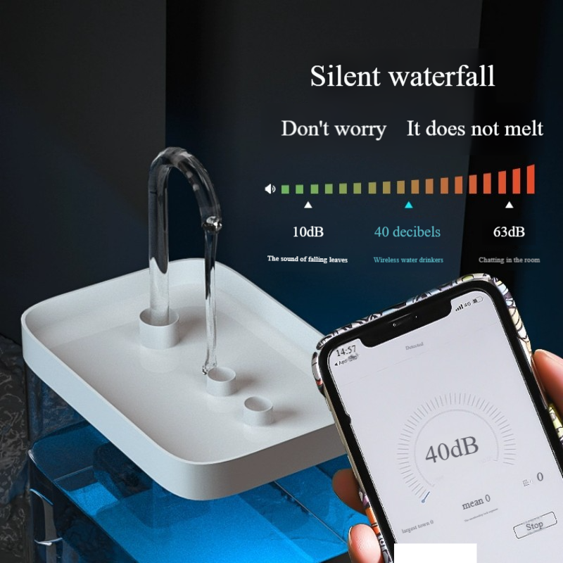 Cat water dispenser automatic circulation running water dispenser Running water dispenser Cat and dog water basin feeding water bowl one_voghion.com