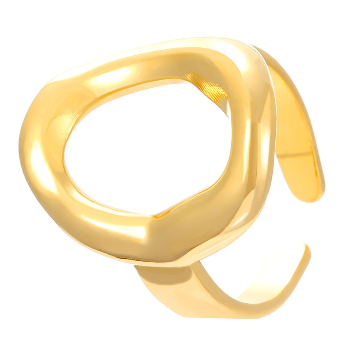 anello geometrico in acciaio inossidabile con design alla moda, anello da donna con goccia d'acqua, anello con serpente, anello di apertura, gioielli_voghion.com