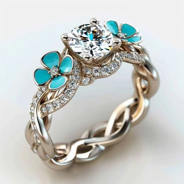 Anello delicato con goccia d'olio in zircone rosa brillante da donna, regalo per compleanno, anniversario, festa della mamma, Natale, San Valentino_voghion.com