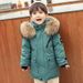 Mutter & Kinder Daunenbaumwoll-Sportjacke Dicker Mantel Winterpufferjacke mit Kapuze – Verdickter Polyester-Baumwollmantel für Jungen & Mädchen (120-160 cm)_voghion.com