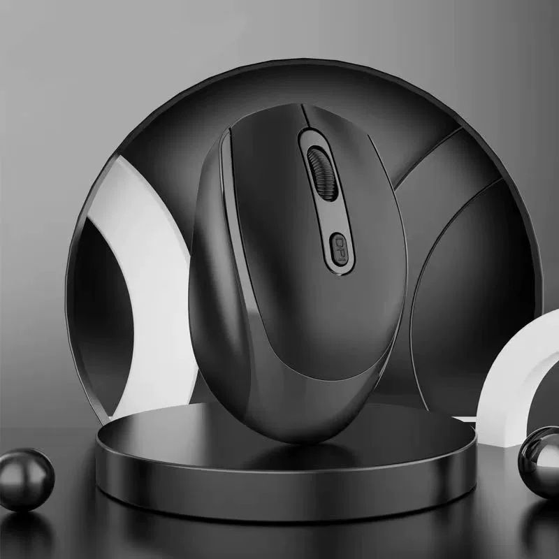 3-Button Silent Wireless Mouse – Slim Bluetooth & 2.4G Dual Mode (1600 DPI, Plug & Play, 12cm Compact Design, For Office/Travel)​_voghion.com