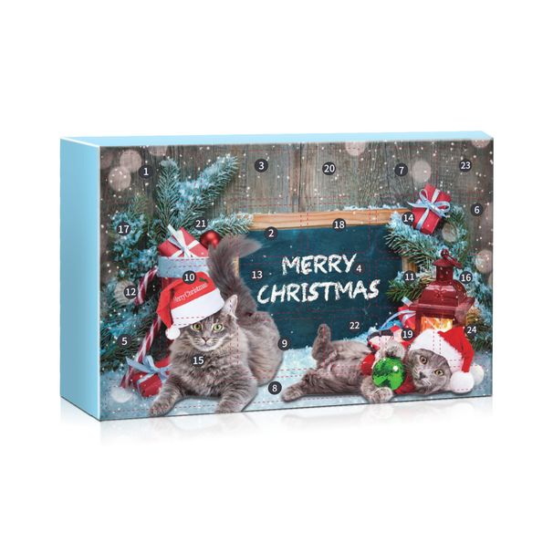 Cat Advent Calendar Christmas Countdown – 24-Day Holiday Surprise Box With Mini Cat Toys & Festive Treats, Purr-fect Gift For Cat Lovers_voghion.com