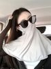 Velo solare per donna, protezione per il collo con protezione UV, copertura in seta ghiacciata, maschera da guida estiva sottile per tutto il viso_voghion.com