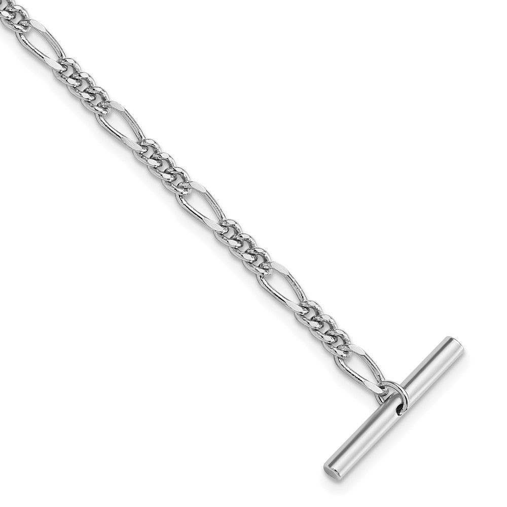 Kelly Waters Rhodium-plated Figaro Tie Chain_voghion.com