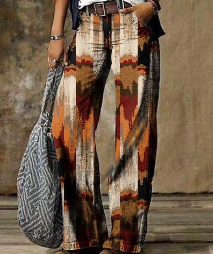 2023 spring and summer wide-leg pants, straight cut, urban casual trousers, no belt, warm slit, high-waisted drape pants_voghion.com