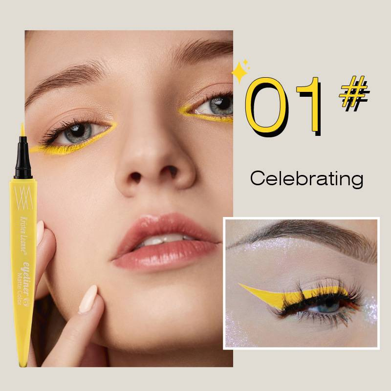 "3PCS" Pennello per matita ultra fine con nucleo in tecnologia nera, eyeliner colorato opaco ad asciugatura rapida_voghion.com