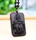 Obsidian – pendentif dieu de la richesse pour homme et femme, bijoux naturels, amulettes noires, collier de luxe chinois_voghion.com