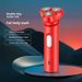 Rasoio elettrico rosso – Lame rotanti flottanti 3D, impermeabile IPX7, ricarica rapida USB-C, autonomia di 60 minuti, ultra silenzioso (36 dB) per la cura maschile_voghion.com