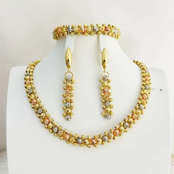 Necklace Earrings Set Dubai Colorful Bracelet Jewelry Fashion Style Dinner Party Daily Clothing Accessorie_voghion.com