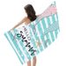 Double-Sided Beach Towel - Ultra-Soft Microfiber With Printed Design, Quick-Dry For Swimming & Sunbathing_voghion.com