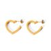INS internet celebrity gold stainless flat surface peach heart heart-shaped earrin, T-stand with titanium steel_voghion.com