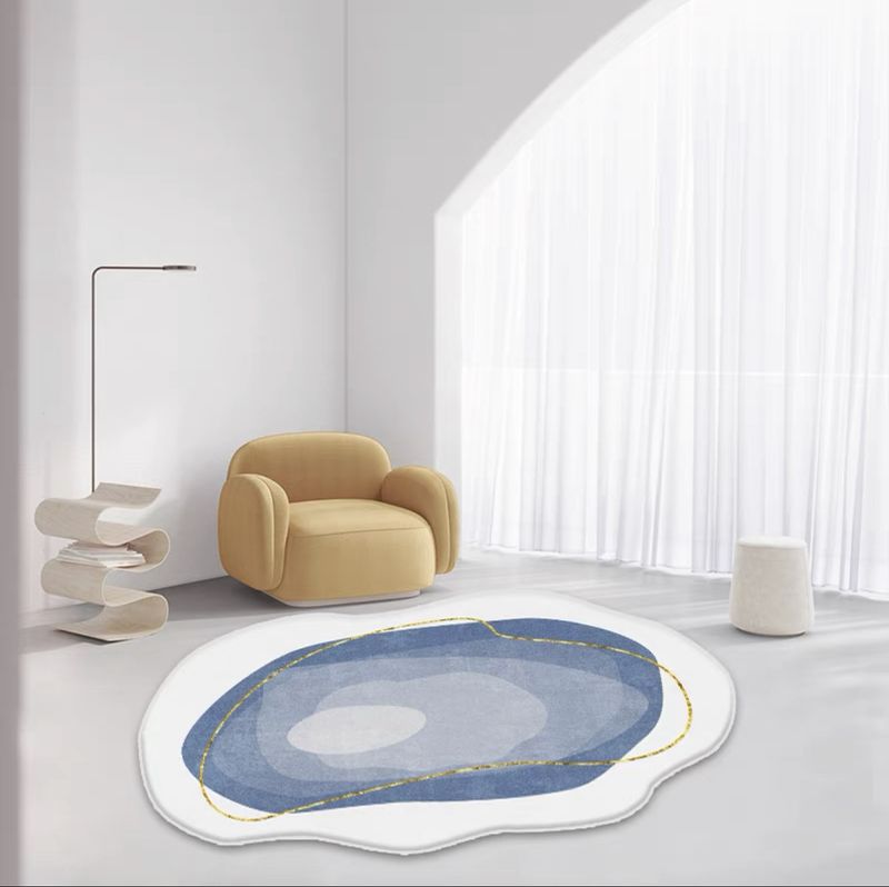 Alfombra irregular estilo Ins para sala de estar, de lujo, ligera, de alta gama, para mesa de centro, estilo Wabi Sabi, para dormitorio y hogar_voghion.com