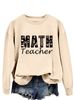 Math Teacher Versatile Round Neck Autumn/Winter Hoodie Comfortable Long Sleeve_voghion.com