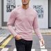 Men's Henley Shirt Long Sleeve - Breathable Button-Up Polo With Wrinkle-Resistant Fabric (6 Colors) | Smart Casual & Business Casual Essential_voghion.com