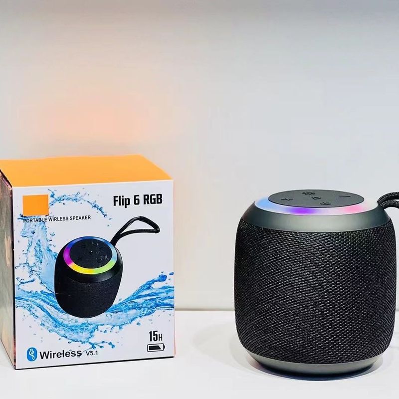 Mini haut-parleur Bluetooth sans fil cylindrique portable pour sports de plein air, avec cordon et amélioration de durabilité, disponible à l'international._voghion.com