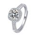 Jewelry & Accessories Broadcast Hot Sale Silver Classic Small Sugar Cube One Carat Simulation Diamond Princess Square Bag Live Ring Female_voghion.com