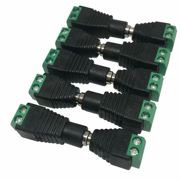 DC welding-free connector male and female supporting 5.5 * 2.1mm plug DC socket screw fixed terminal quick connection_voghion.com