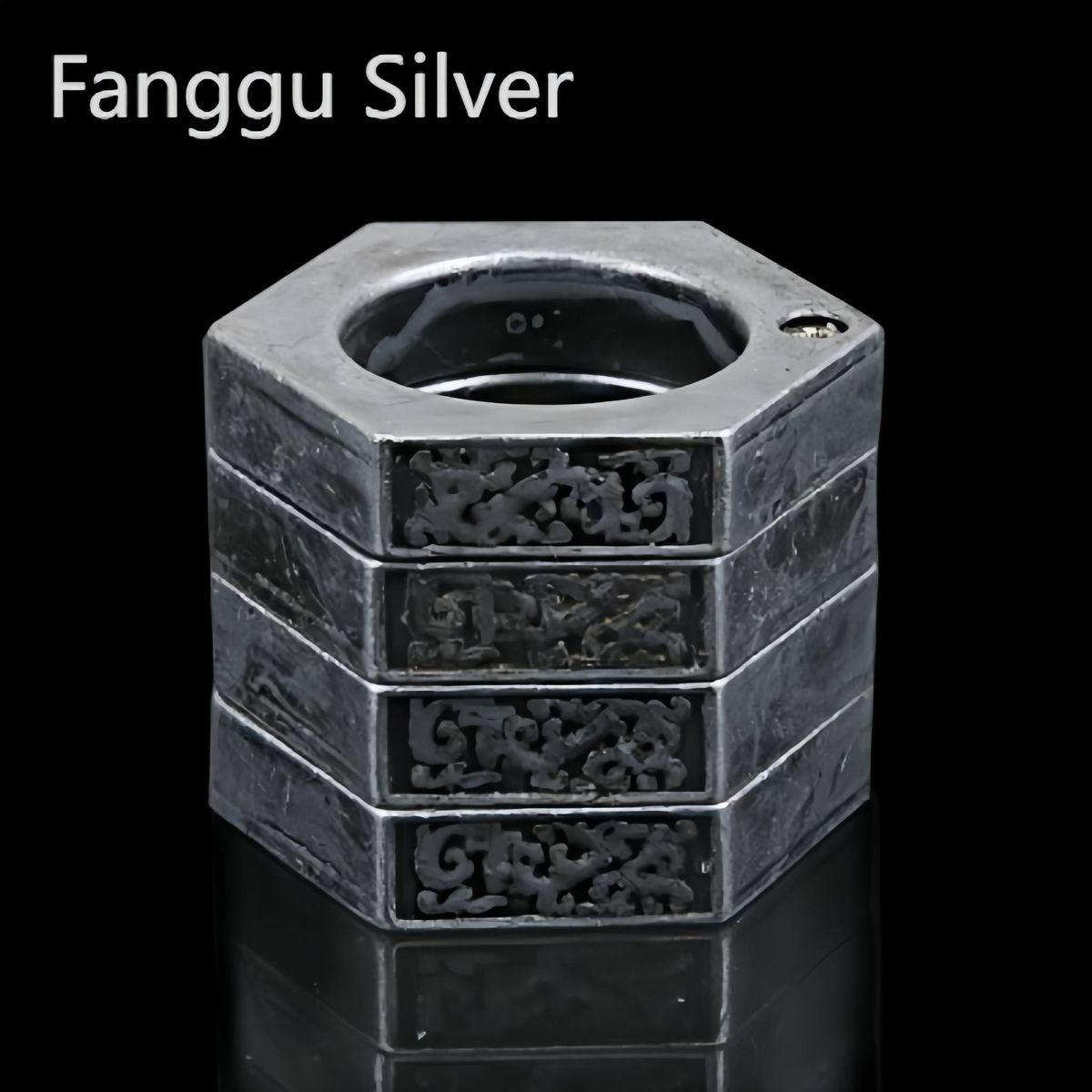 Vintage Self-Defense Ring - Copper Anti-Wolf Ring With Window Breaker For Outdoor, EDC & Personal Safety (Men & Women)_voghion.com