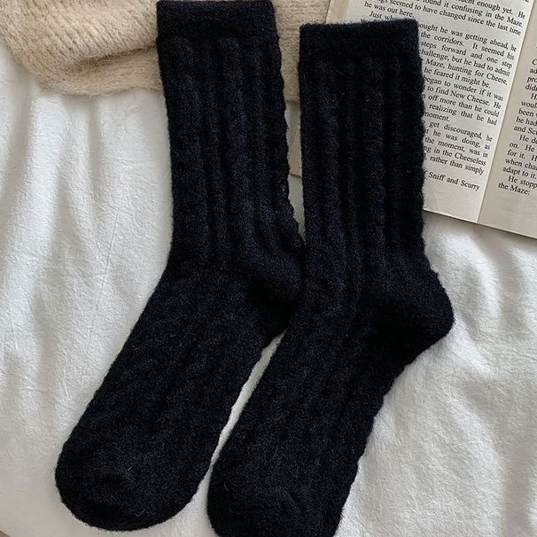 Nya vinterstrumpor i australiensisk sammet, mittstuva, tjocka och varma, golvstrumpor för dam, Maillard-färgade luggstrumpor, handduksstrumpor_voghion.com