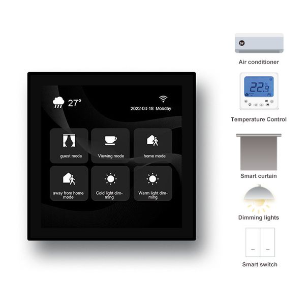 Tuya Smart Home Hub - 4-Inch Touchscreen ZigBee 3.0 Gateway (Linux OS) Multi-Device Automation CE/FCC Certified_voghion.com