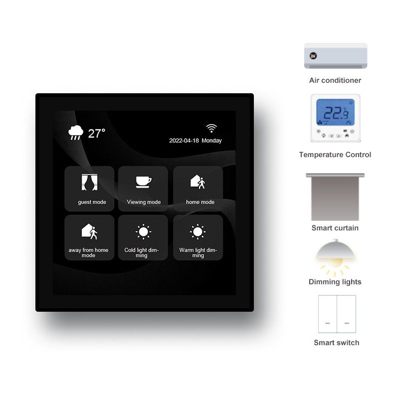 Tuya Akıllı Ev Merkezi Kontrol Ağ Geçidi LCD Sahne Dokunmatik Ekran Panel Kontrolü Akıllı Işık Kısma_voghion.com