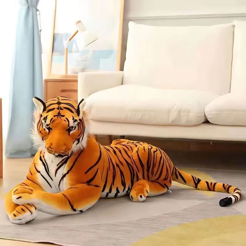 Simulirana dječja plišana igračka, velika simpatična lutka s jastukom tigar, super mekani dar za dojenčad i malu djecu_voghion.com