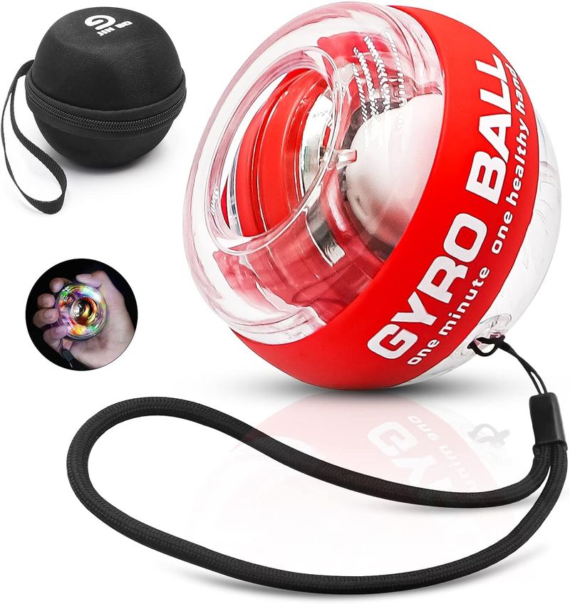 LED Gyroscopic Powerball Autostart Range Gyro Power Self Start Wrist Ball Fitness Exercise Equipment Hand Muscle Trainer_voghion.com