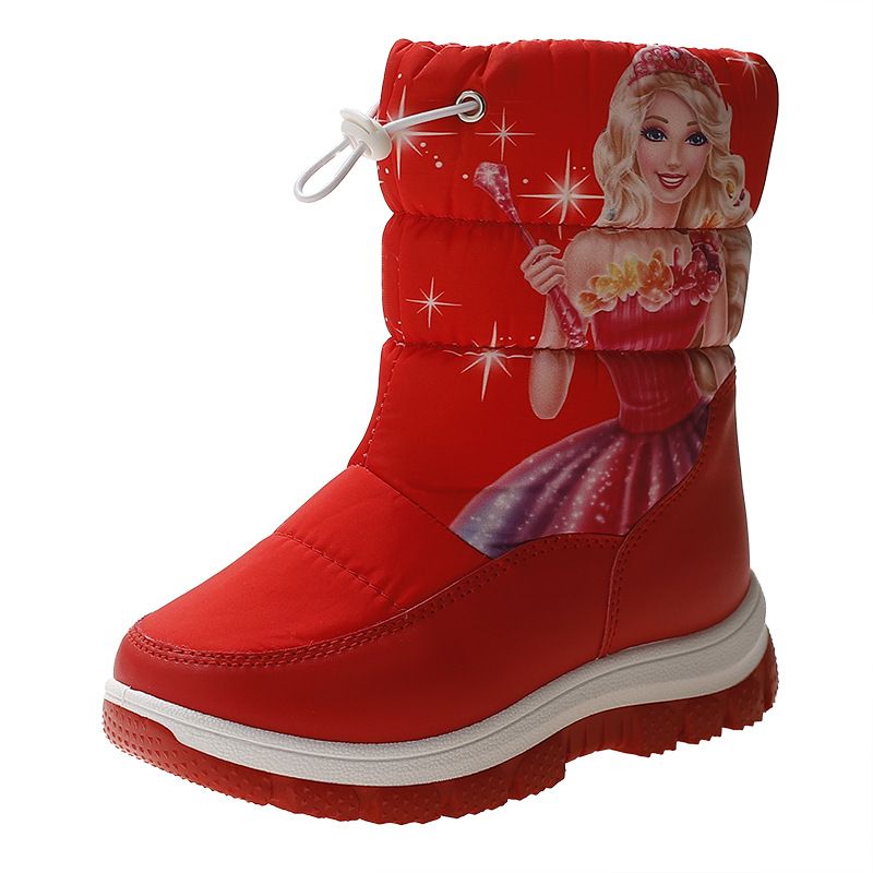 Botas de nieve para niños, invierno 2024, nuevas botas de princesa a la moda para niñas, gruesas y cálidas, informales, de suela suave, en stock._voghion.com