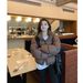 Women's Short Puffer Jacket With 90% White Duck Down, Oversized Cropped Coat, Casual Winter Outerwear (Brown, Black)_voghion.com