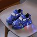 Scarpe da ginnastica luminose a LED per bambini – Scarpe con cinturino magico con cartoni animati (taglie 21-30, bianco/rosso/blu)_voghion.com