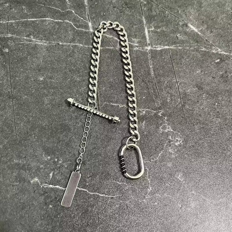Hip Hop Cuban Titanium Steel Men's Necklace Versatile And Unique, Colorless Splicing Collar Chain Instagram Style_voghion.com