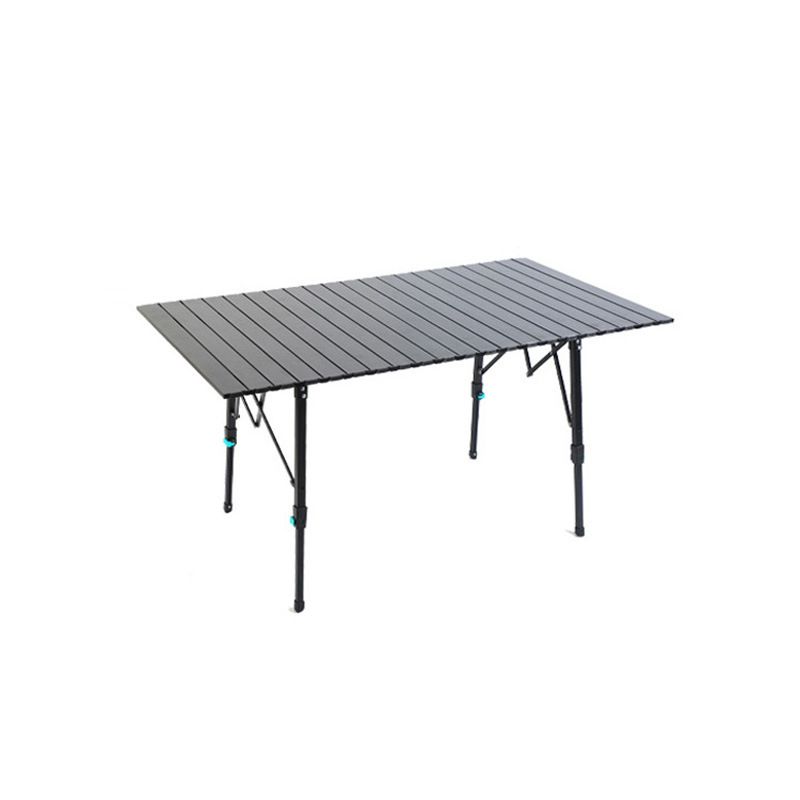 Outdoor Aluminum Alloy Folding Supplies Picnic Portable Lifting Camping Wood Grain Chicken Rolls Table_voghion.com