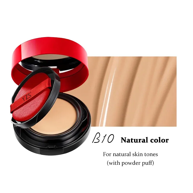 Machiaj cu pernă de aer cu strat dublu 2 în 1 Set de pudră presată pentru albire pentru fond de ten BB＆CC Cream Machiaj de față cu control al uleiului de lungă durată_voghion.com