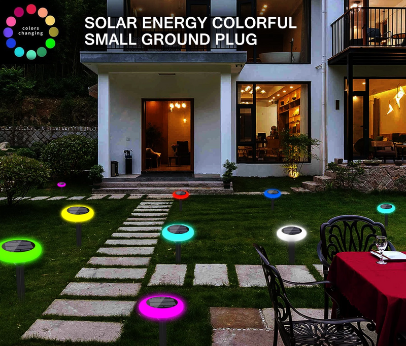 2 stücke 10LED RGB Bunte Gradienten Stecker In Boden Terrasse Landschaft Garten Rasen Lichter_voghion.com