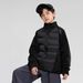 Boys' Puffer Jacket With Cotton Lining – 90% White Duck Down, Loose Fit For Layering, School & Play (Black/Blue), 110-160cm_voghion.com