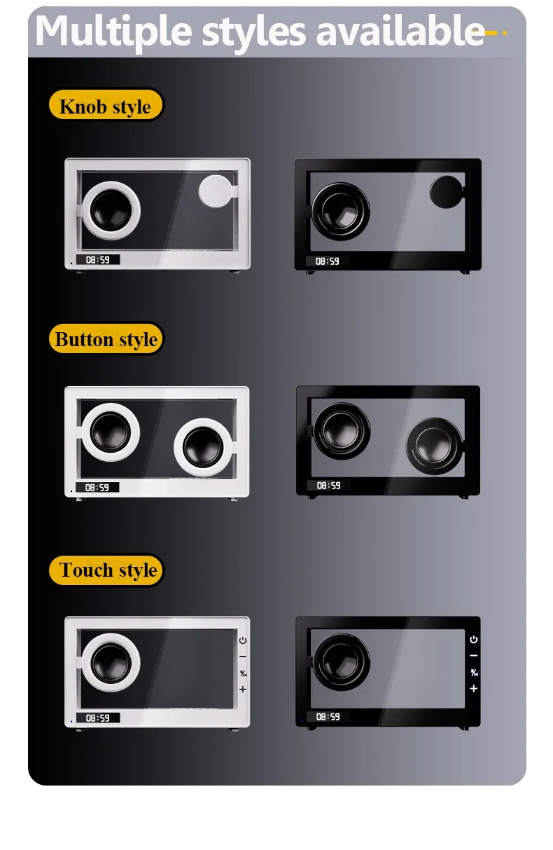 Mini priehľadný, viditeľný Bluetooth reproduktor s hodinami Prenosná karta Bezdrôtový hudobný prehrávač Stolná LED lampa s atmosférou_voghion.com