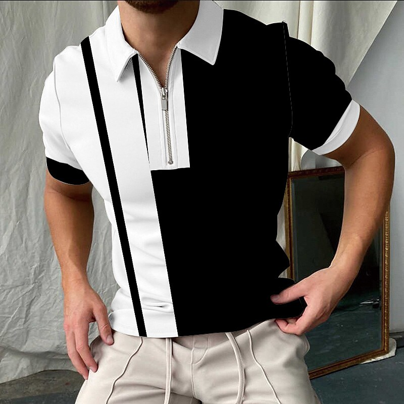 Polo Shirt Men's T-shirt Top 3D printed casual men's summer fashion Polo shirt high-quality men's Polo shirt top_voghion.com