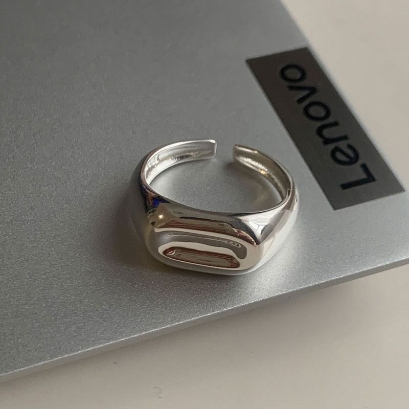Vendite calde Moda asimmetrica regolabile Livvy argento stile coreano anello da donna, semplice gioielli geometrici personalizzati, regali_voghion.com