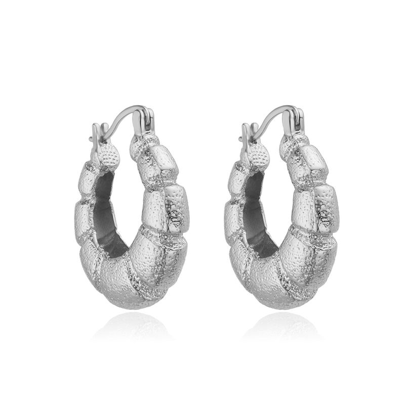 Set di gioielli da donna, orecchini a forma di C cavi, placcati in rame, oro vero, smerigliati, retrò, geometrici, ovali, con filo_voghion.com