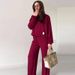 Women's Clothing autumn new women's clothing lazy style short sweater versatile trousers two piece suit_voghion.com