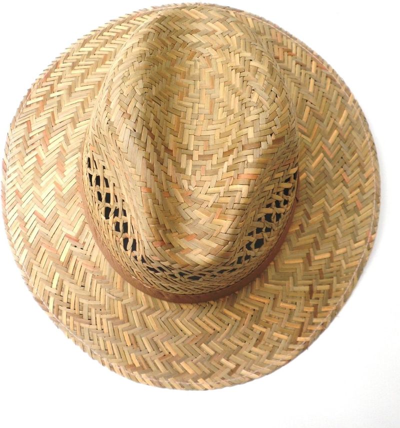 Straw Men's / Women's Hat Size 55 - 63 XXL Straight Brim_voghion.com