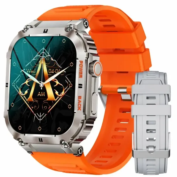 New Outdoor Smart Watch Men 1.96 Screen IP68 Waterproof Watches Bluetooth Call Smartwatch Multiple Sports For_voghion.com