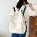 Korean Student School Backpack Floral White Bags For Teenage Girls Cute Womens Book Bag Nylon Rucksack 250514l_voghion.com