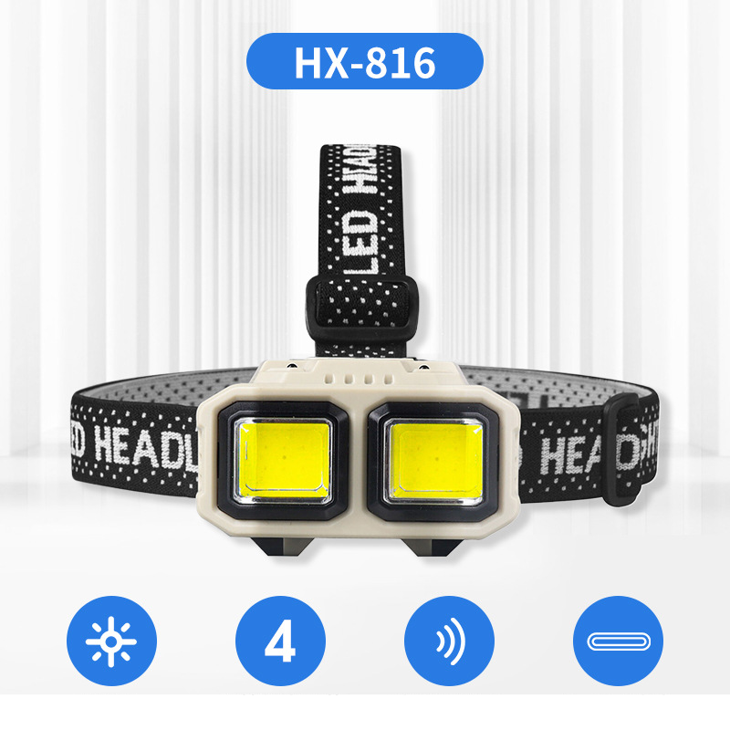 New portable head mounted headlamp strong light super bright outdoor lamp outdoor camping hiking LED lighting headlamp_voghion.com