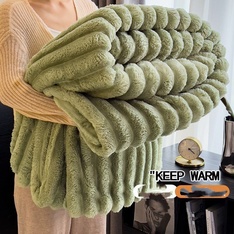 Couverture en flanelle ultra douce et épaisse A55, polaire au lait, quatre saisons_voghion.com