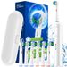 Smart Electric Toothbrush, USB Rechargeable Powered Toothbrushes With 6 Brush Heads - 3 Modes And 2 Min Timer, Compatible With Oral B Toothbrush Head_voghion.com