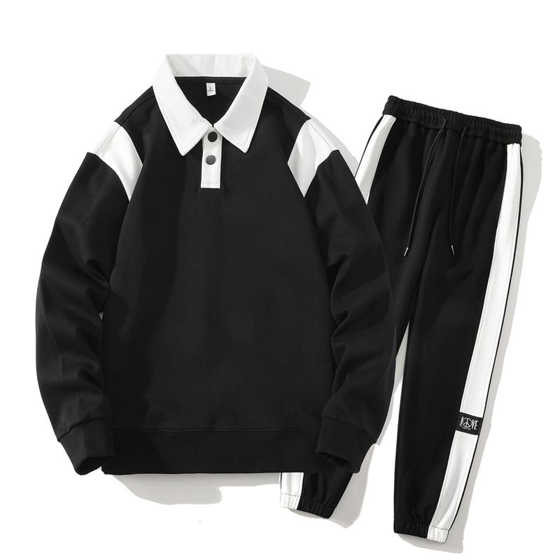 Meeste rõivad Uus polosärk pikkade varrukatega kampsun, meeste uus trendikas kaubamärk vabaaja sportlik avar meeste splicing kampsun_voghion.com