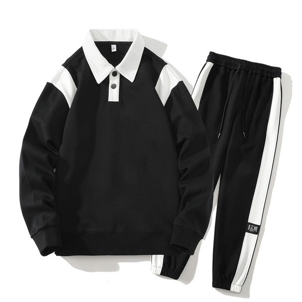 Meeste rõivad Uus polosärk pikkade varrukatega kampsun, meeste uus trendikas kaubamärk vabaaja sportlik avar meeste splicing kampsun_voghion.com