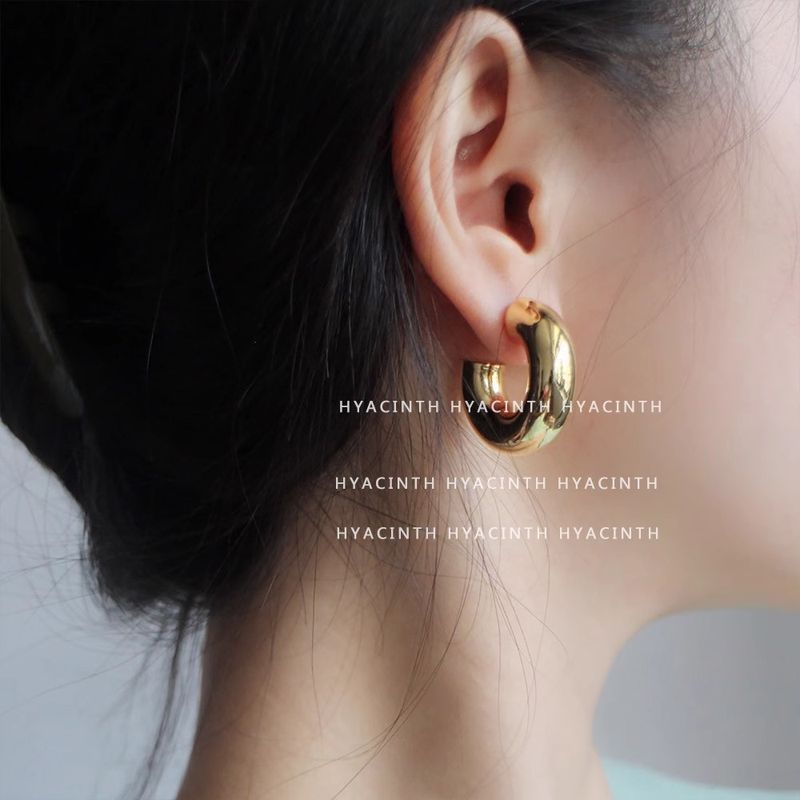 Kvinnors örhängen geometriska ringörhängen, enkla, fashionabla och mångsidiga örhängen, nischdesign, exklusiva örhängen och örhängen_voghion.com